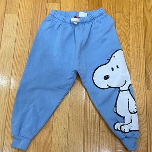 Zara light Blue Sweatpants with Snoopy Design